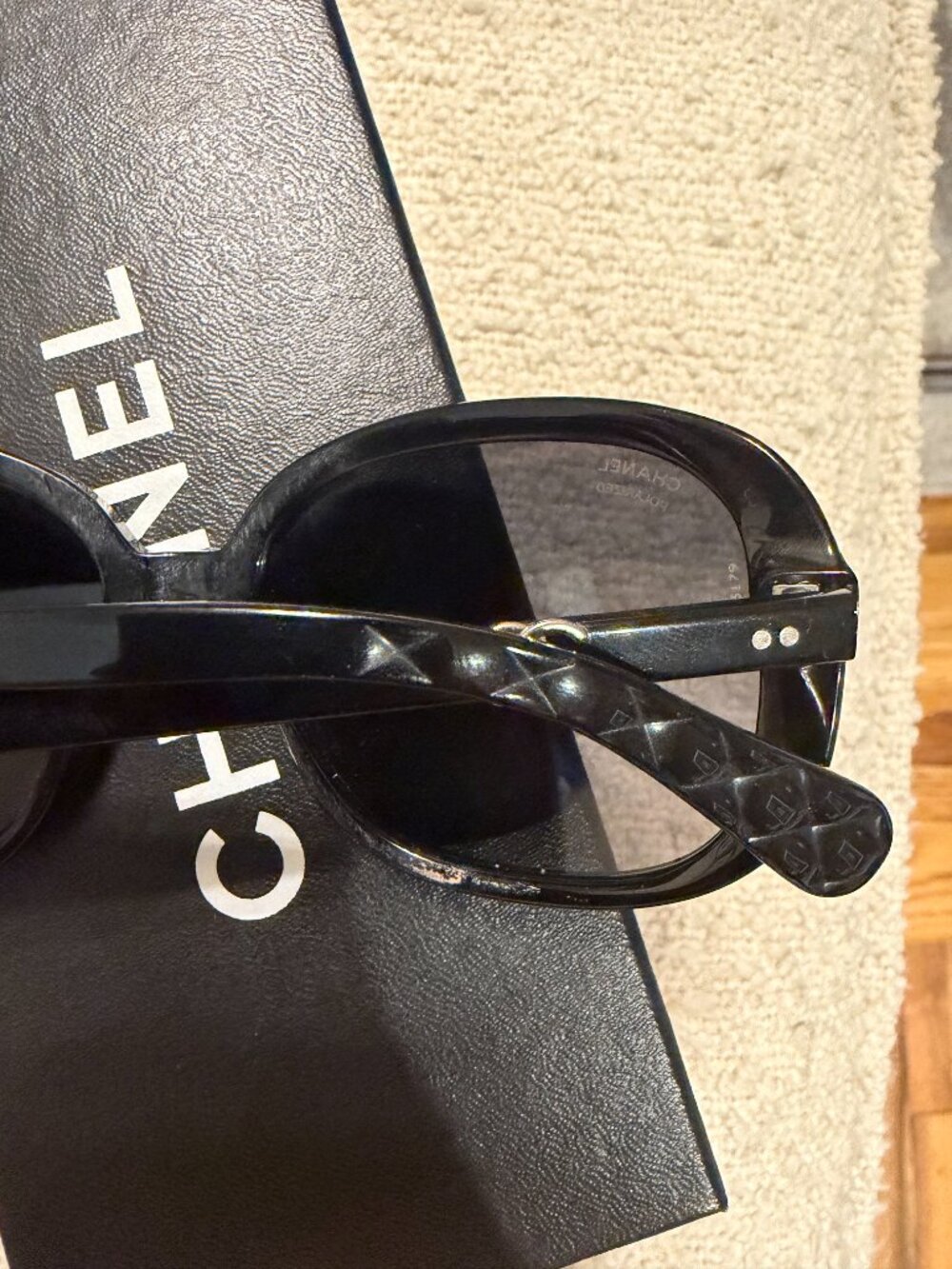 Chanel Black Oval Sunglasses - Picture 6 of 12